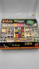 VTG SandyLion 1500 Sticker Set Box Rare Metallic Prismatic Teacher Y2K Lot