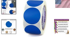 Permanent Business Stickers, 2″ Blue Labels, 500 Count