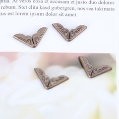 100PCS DIY Album Folders Crafts Scrapbook Antique Bronze Book Corner Protector