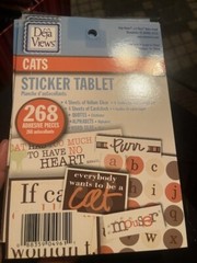 cats 268 piece sticker tablet deja view brand