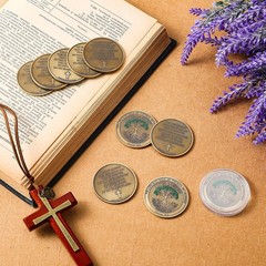 10 Pcs Rooted in Christ Coins Christian Religious Coin Bulk Pocket Prayer Token