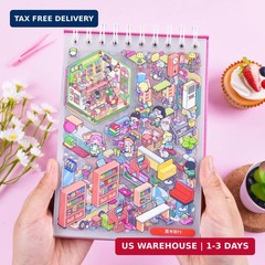20 Sets 3D Sticker Scene Book 3D House Stickers DIY Sticker Therapy for Stickers