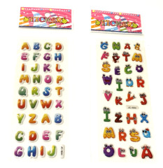 Alphabet Letter Stickers Funny Faces Eyeballs Colorful Crafts Lot of 2 NEW READ