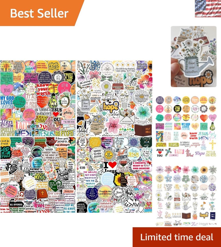 Assorted 220Pcs Christian Stickers – Ideal for Journaling and Scrapbooking