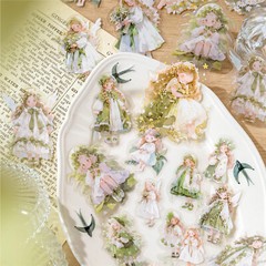 Fairy Tale Girls PET Matte Stickers Collage Journals Planner 40Pcs Scrapbooking