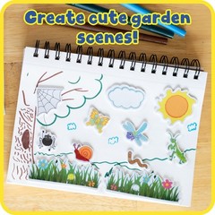 READY 2 LEARN Foam Stickers – Garden – Pack of 168 – Self-Adhesive Stickers for