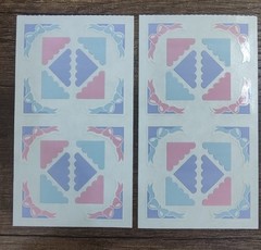 FRANCES MEYER SCRAPBOOK STICKER SHEET PHOTO CORNERS Lot Of 2 Pink Blue Bows S288