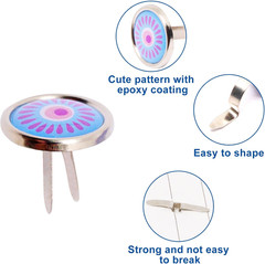 120Pcs Brass Fasteners, Cute Multicolor Brads round Mini Brads Paper Fasteners f