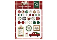 1 Pack of Echo Park Paper A COZY CHRISTMAS Decorative Brads