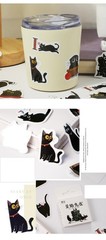 45pcs Kawaii Cute Black Cats Stickers Pack, Cute Stickers, Kawaii Stickers