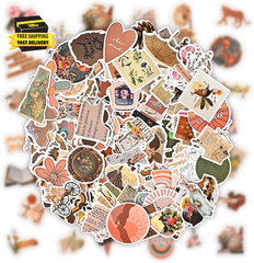 150Pcs Vintage Scrapbook Stickers,Waterproof Sticker Pack, DIY Craft for Water B