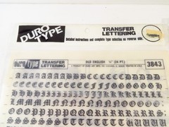 2 Pack DURO TYPE Transfer Lettering, Old English 1/4″ (24 PT.), #3843
