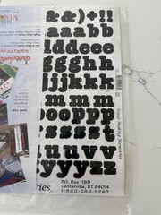 Making Memories Single Sheet Solid Black Creative Letters Stickers Scrapbooking