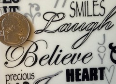 WONDERFUL WORDS Rub-On Transfers(4.5”x 7”)Inspire•Believe •Happiness•Card Making