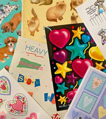 Vintage Full Sticker Sheets: Hallmark, AGC, Dennison, Sanrio+, You Choose!