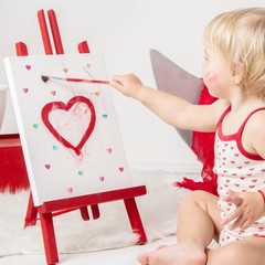 2400 Pcs Mini Love Heart Stickers Colorful Watercolor Heart Self-Adhesive Sticke