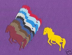 BRONCO MASCOT school sports die cuts scrapbook cards