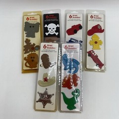 Brad Buddies Vtg Lot 6 Cowboy Fireman Dino Zoo Train Plane Scrapbook Crafts NIB