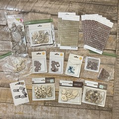Studio Calico Embellishment Lot Letter Stickers Die Cut Wood Pieces Chipboard