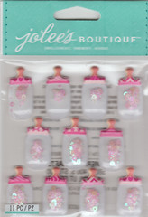 Jolee’s Boutique » BABY GIRL BOTTLE DOME REPEATS » Scrapbook Stickers 11 pcs.