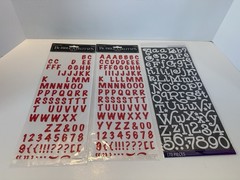 Craft Alphabet Stickers Letters Huge Lot Black Red White And More