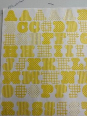 Making Memories Large Yellow Pattern Upper/Lower Case ABC/123 Scrapbooking