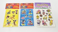 Lot 3 Packages Of Vintage Puffy Stickers Disney Mickey Goofy Pluto & Easter Read