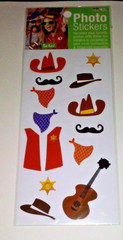 2 Photo Sticker Sheets Cowboy Theme Scrapbooking