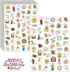 1000 PCS Bible Verse Stickers – Clear Inspirational Decals for Scrapbooking