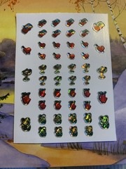 Vintage Vending Prism Sticker Sheet 3×4 Inches Heart Bear Icons Apple Martini