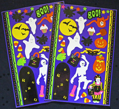 Mrs Grossman Two Jumbo (6×9″) Sticker Sheets ‘Halloween’ Vintage-Retired