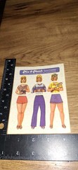 Vintage Stickers Small World Greetings Mix & match Sports Girls 1 Sheet,code20-1