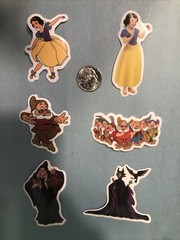 Disney Stickers – Disney Snow White & The Seven Dwarfs Lot of 6 Stickers New