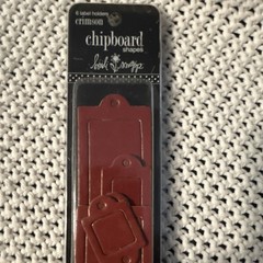 Heidi Swapp Chipboard Shapes & Frames Crimson Jet Scrapbooking Chipboard Accents