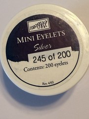 Stampin Up 245pc SILVER Mini Eyelets 1/8 inch 3mm Hole Embellishment 2002