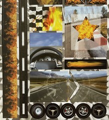RACING FLAGS Card-Stock Stickers (22pc)Scrappin’Sports•Driver•Speed •Track•Fire•