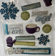 Christmas 3D Embellishments Stickers Scrapbooking Cards Crafts Paper House Lot 2