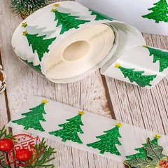 Wuhetyo 500Pcs Christmas Tree Stickers Christmas-tree