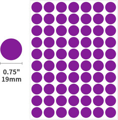 1400 PCS Purple Circle Dot Stickers 3/4″ round Color Coding Label Stickers