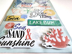 Seashore Sea Sand Sunshine 3D Scrapbook Stickers Crafter’s Square 5×9