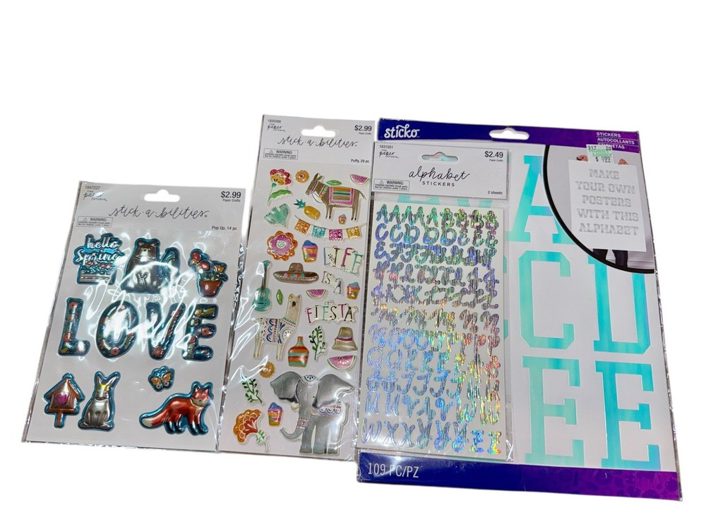 Hobby Lobby Sticker Lot 4 Packs Of Assorted Stickers – Please See Description