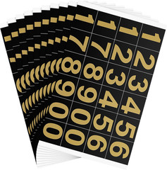 Outus 240Pcs 10 Sheets Self Adhesive Vinyl Numbers Stickers Waterproof