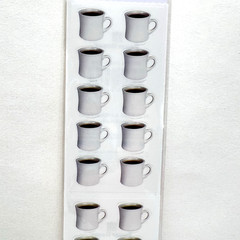 Paper House Coffee Cups Mug Stickers Scrapbooking Junk Journals Collage