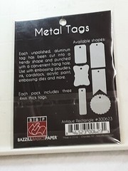 BBP Metal Tags die cut aluminum antique shapes 5 packs of 3 each paint embossNIP