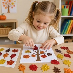 Fall Crafts for Kids – Maple Leaf Glitter Foam Stickers | 138 PCS Self Adhesi…