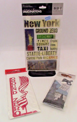NEW YORK Scrapbook/Junk Journal Stickers and Embellishments lot of 3 sealed