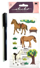 Horse Sticko Stickers Scrapbooking Card Journal Planner