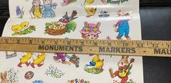 Vintage 1985 Scholastic Easter Holiday Stickers 1 Sheet. Bunny’s Eggs 16×11