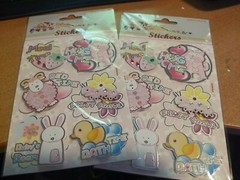 2X 3D STICKERS BABY GIRL FOR SCRAPBOOKING/JOURNAL 15X10 CM NEW