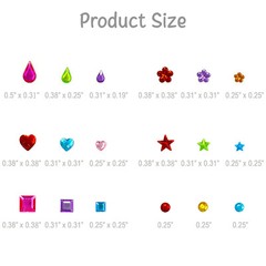 Wrapables Crystal Rhinestone Gem Stickers, Bling Jewel Adhesives (Set of 6)
